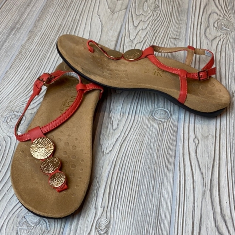 Vionic Orange Sandals, Size 8